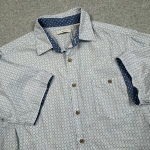 Campia Moda Geometric Print Shirt Mens Large‎ Button Up Cotton Smart Casual